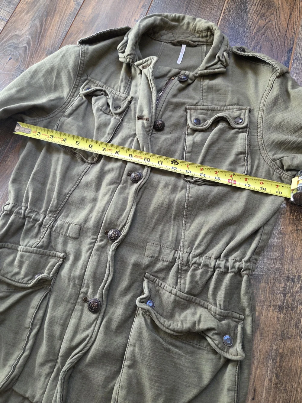 Free People Not Your Brothers Military Surplus Utility Jacket Olive Green XS